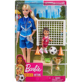 Barbie Quiero Ser Entrenadora De Futbol Con Alumna Mattel