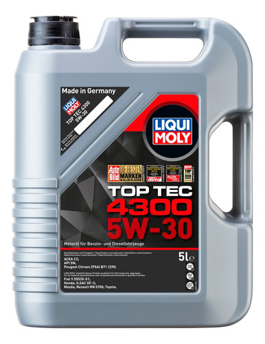 Toptec 5w30 5lt Aceite Sintetico Para Motores Liqui Moly