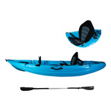 Kayak Monoplaza Profesional 2.6m Con Remo Adulto Mar Laguna Color Azul Aqua