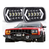 Par Faro Led Cuadrado 5x7 Hi/lo Haz Drl Nissan Jeep Cherokee