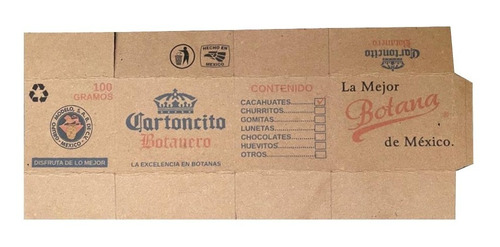 30 Cajitas De Botanita , Papel Craft Resistente  Tipo Cartón
