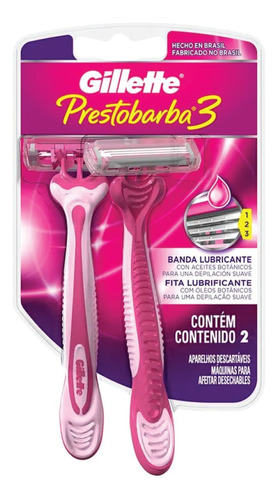 Máquina Para Afeitar Gillette  Prestobarba3 Mujer 2 U