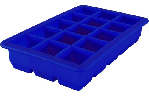 Molde De Silicona Para 15 Cubos De Hielo 3.3 Cm - Cukin Color Azul Eléctrico