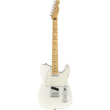 Guitarra Eléctrica Fender Player Telecaster De Aliso Polar White Brillante Con Diapasón De Arce