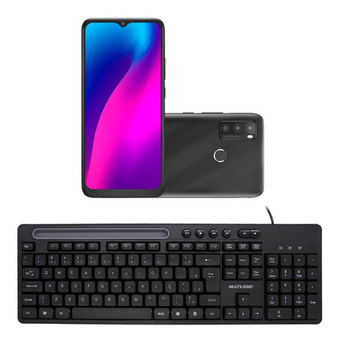 Kit Smartphone G Max 2 128gb E Teclado C Fio - Tc2620k