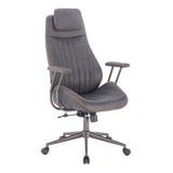 Sillón Oficina Escritorio Para Pc Ergonómica - President Color Gris Material Del Tapizado Cuero Sintético