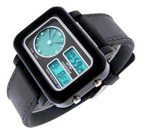 Reloj Montreal Hombre Ml1533 Digital Hora Dual Cronómetro