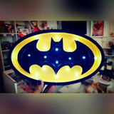 Cartel Figura Polifan Led Logos Superheroes Deco Candy Bar