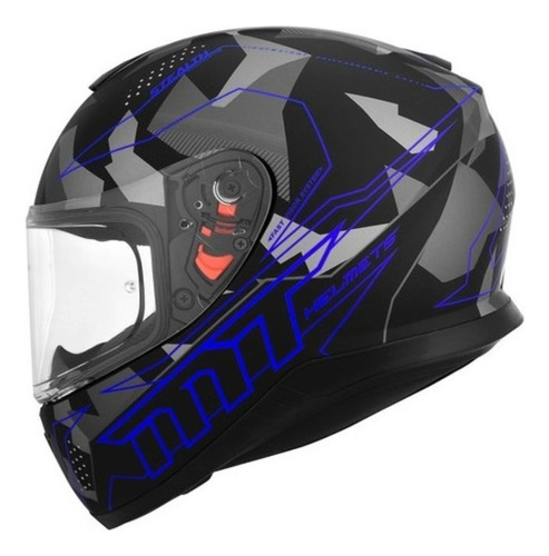 Casco Mt Thunder Stealth A7 Azul Mate Xl - Bondio