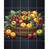 Mosaico Cesto De Frutas E Verduras 100x120cm - 100% Azulejo