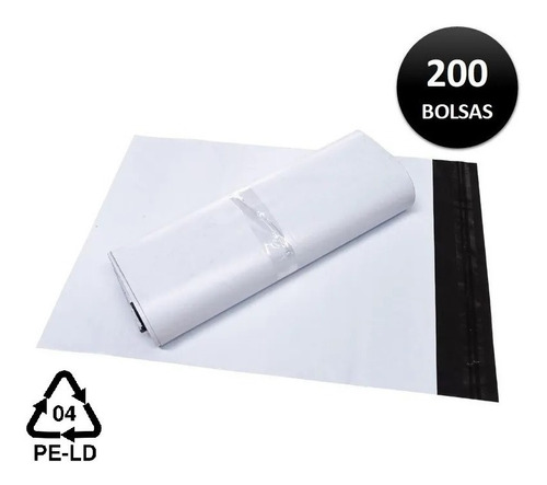 200 Bolsa Sobres Para Mensajería Y Envío Ecommerce 37x47 Cm