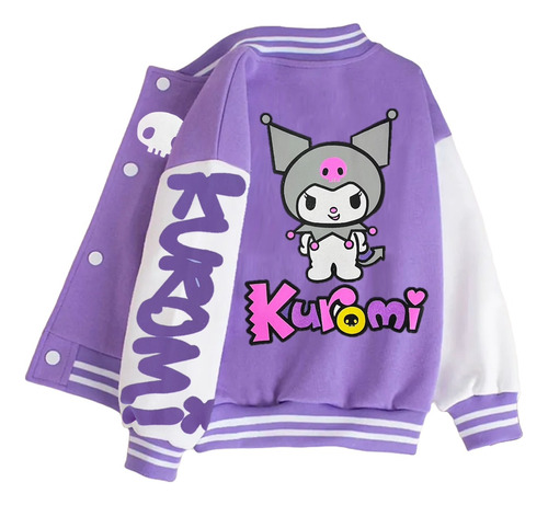 Chaquetas Béisbol De Kuromi Onegai My Melody Chamarra Niñas