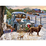 Puzzle Perritos Navideños 550 Piezas Vermont Christmas