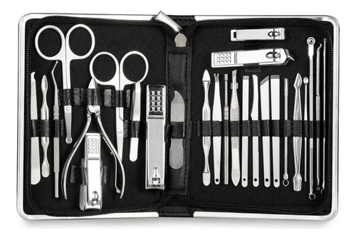 Kit Profesional Manicura Y Pedicura Para Acero Inoxidable ,