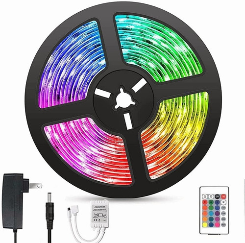 Tira Rgb Led Kit 5050 De 10 Mts 16 Colores  Control Remoto