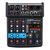 Mesa De Som Bomge 04f 4 Canais Dj Mp3/usb/bluetooth/48v/dsp