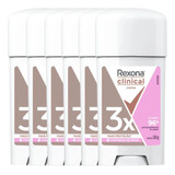 Kit 6 Desodorante Creme Rexona Clinical Fem Classic 96h 58g