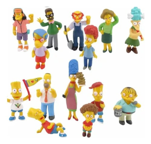 Los Simpsons Muñecos Set X14 Gashapones Juguetes Simpson