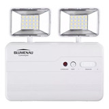 Luminária Bloco Emergência Led 2200 Lumen 2 Faróis 10w 6500k