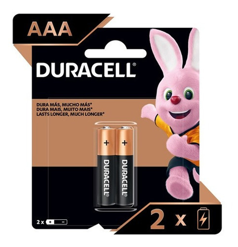 Pilha Duracell Aaa Palito Com 2 Unidades