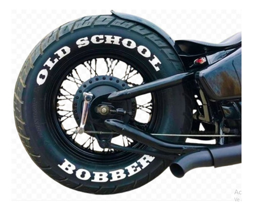 Letras Para Llanta Old School Bobber Harley Italika 600cc 