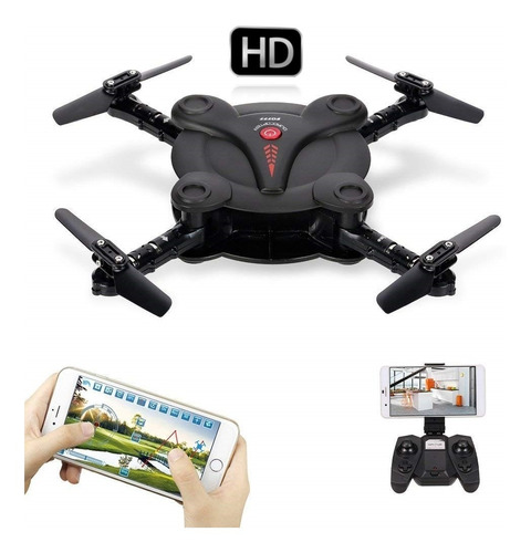 Mini Drone Cuadricoptero Camara 2mp Filma Hd Control Remoto 2 Baterias Giro 360 Altimetro Fpv Wifi Incluye Repuestos