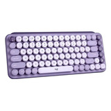 Teclado Logitech Inalámbrico Mecánico Pop Keys Cosmos Esp ! Color Del Teclado Violeta Idioma Español Latinoamérica