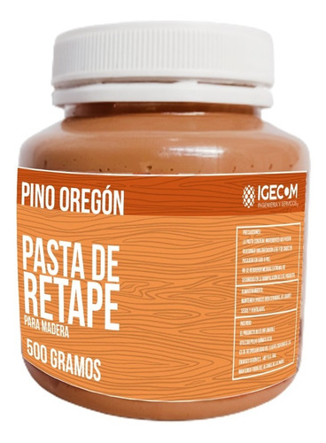 Masilla Retape Pino Oregon 500 Gr Para Madera