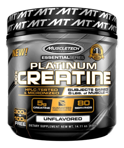 100% Creatine Platinum 400gr - Unidad a $152910