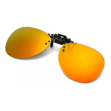Mica Polarizada Clip Para Gafas Oftalmicas Naranja Tipo Gota