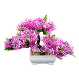 1pc Planta Em Vaso Artificial Flor Bonsai Decoração Ornament