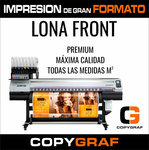 Impresión Lona Front 120x80 Cm / Con Demasía Gran Formato 