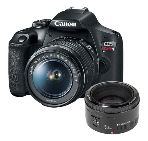 Câmera Canon Eos T7 + Lente 18-55mm + Lente 50mm 1.8 Yongnuo