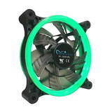 Ventilador Led Verde Silencioso De Doble Anillo Apevia 12l-c