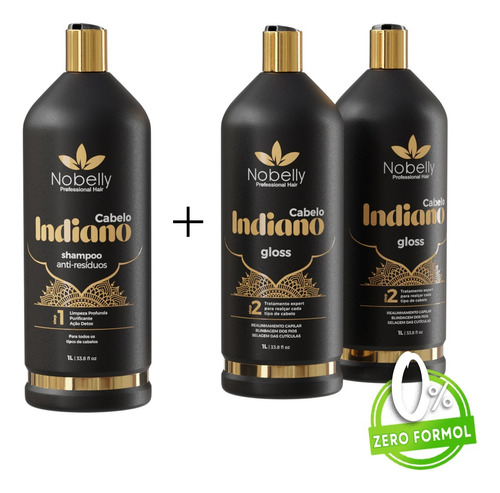  Progressiva Orgânica Indiana Shampoo Gloss Lançamento Lis