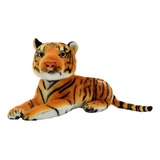 Tigre De Peluche Tigresito 32cm Acostado Suave Cute