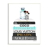 Book Stack Perfume Brushes Glam Fashion - Placa De Pare...