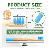 Paquete De 10 Cepillos De Dientes De Bambú Para Adultos Y Ni