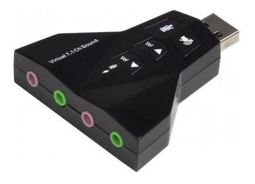 Adaptador De Audio Doble Usb 7.1 Para Pc O Notebook