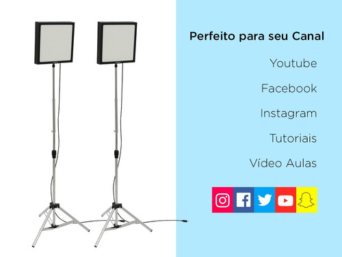 Softbox Luz Contínua Gravação Auto Maquiagem 