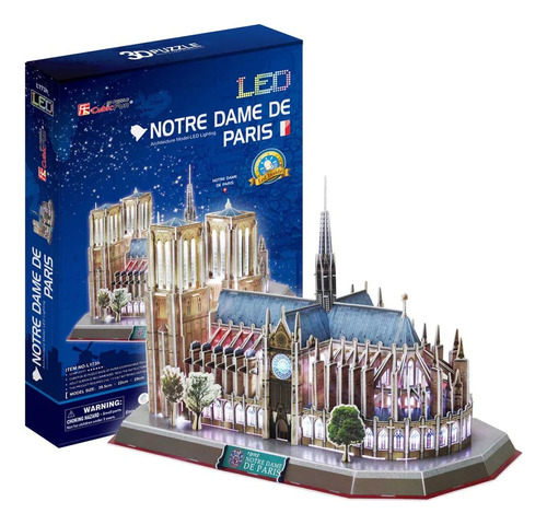 Led Notredame, Cubicfun Puzzle 3d