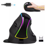 Mouse Inalámbrico Vertical Ergonómico De 2,4 Ghz Rgb 7 Color