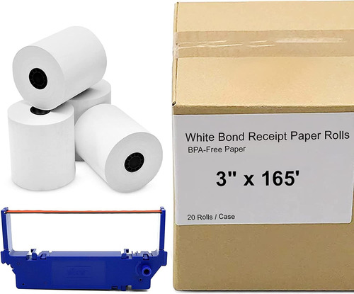 Caja De 20 Rollos De 3 X 16539 Clover White Bond Rollo ...