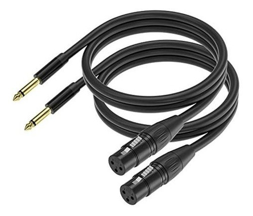 Yinker Cable De Microfono Xlr De Alta Calidad De 0.250 En He