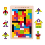 Juego Didáctico Rompecabezas Tetrix Tangram Puzzle Madera