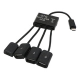 4 En 1 Micro Usb Otg Hub Adaptador De Cable Para Android