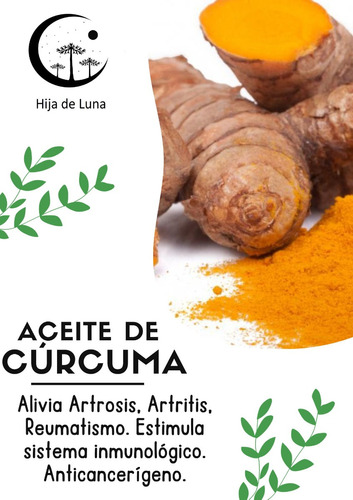 Aceite De Cúrcuma 50ml Aclara/psoriasis/dolores Musculares