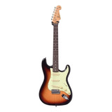 Guitarra Eléctrica Sx Vintage Series Sst62+ De Tilo 3-tone Sunburst Brillante Con Diapasón De Palo De Rosa