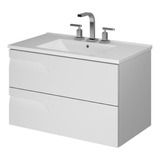 Vanitory De Colgar Schneider Rivo 60cm Blanco Sin Mesada