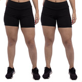 Kit 2 Shorts Feminino Legging Curto Básico Fitness Academia